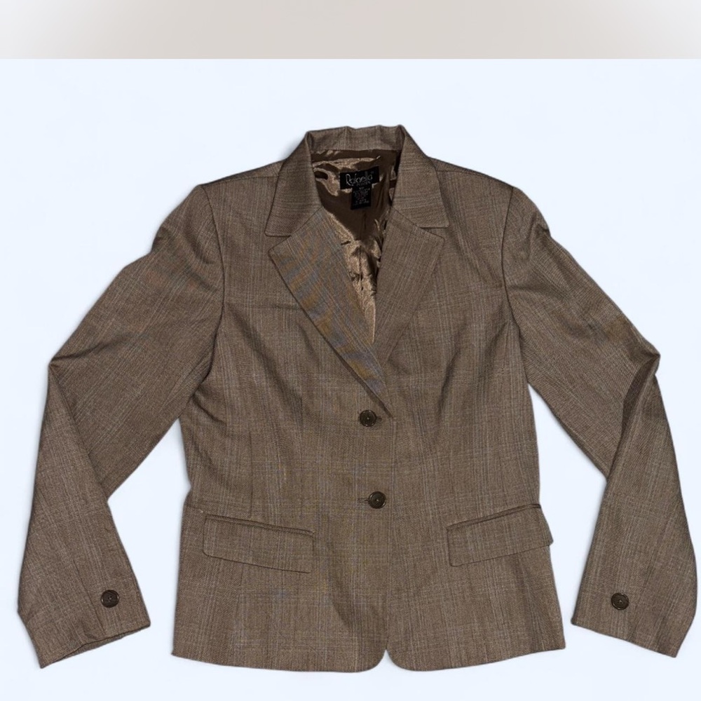 Rafaella Tan & light blue Women's Blazer